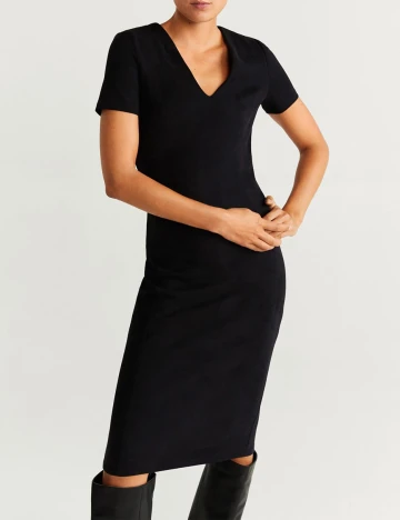 Rochie medie Mango, negru, S Negru