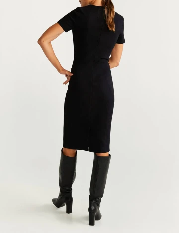 Rochie medie Mango, negru, S Negru