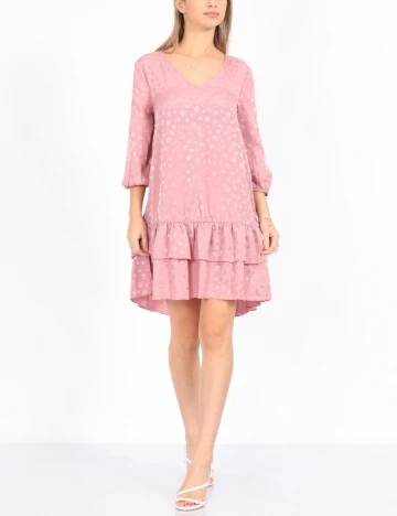 Rochie scurta Jacqueline de Yong, roz pudra