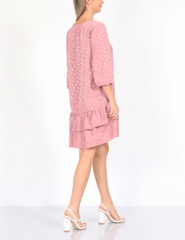 Rochie scurta Jacqueline de Yong, roz pudra