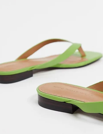 Slapi WHO WHAT WEAR, verde, 36
