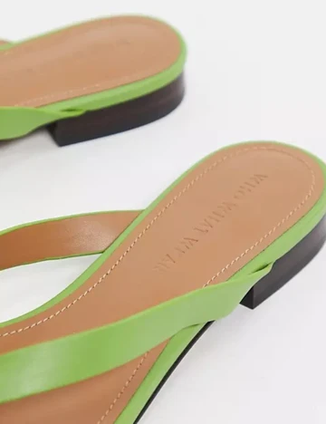 Slapi WHO WHAT WEAR, verde, 36