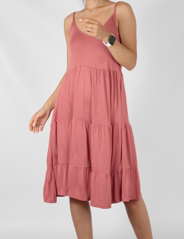 Rochie Scurta Vila, roz pudra inchis, XS