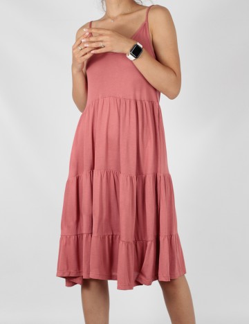 Rochie Scurta Vila, roz pudra inchis, XS