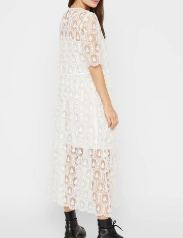 Rochie Pieces, alb, M