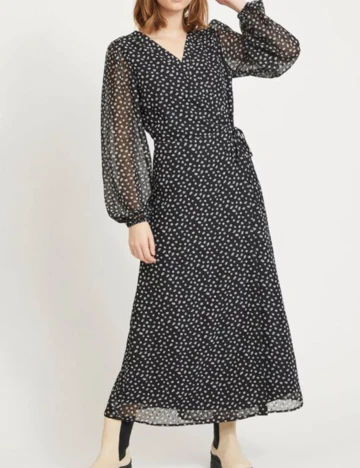 Rochie Lunga Vila, negru, 34 Negru