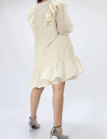 Rochie Scurta Object, crem, 40 Crem