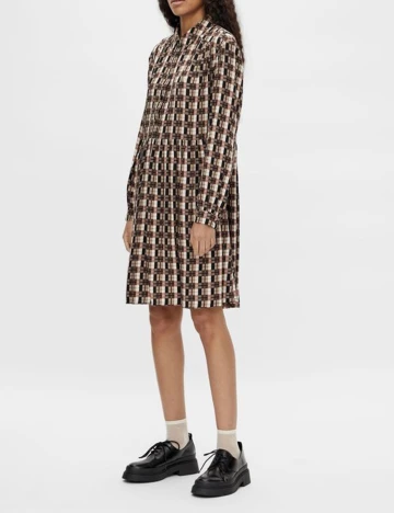 Rochie scurta Object, maro, 40