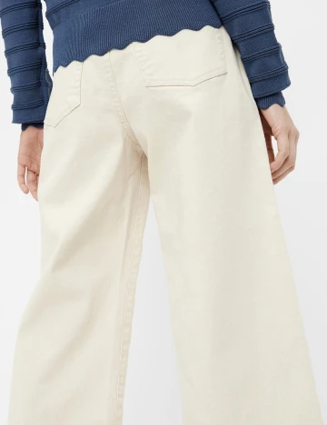 Pantaloni Object, crem, XS Crem