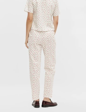 Pantaloni de pijama Pieces, alb, M