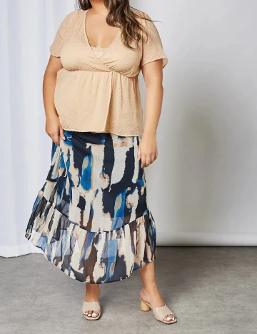 Bluza Junarose, crem, 50