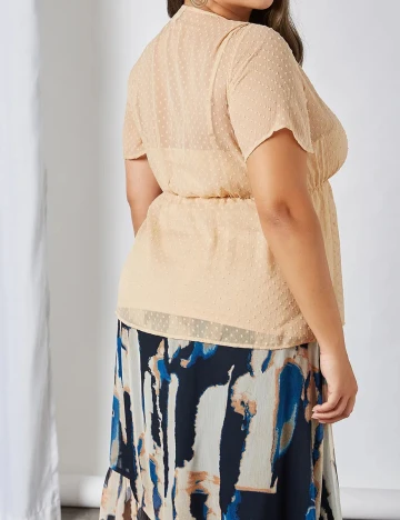 Bluza Junarose, crem, 50