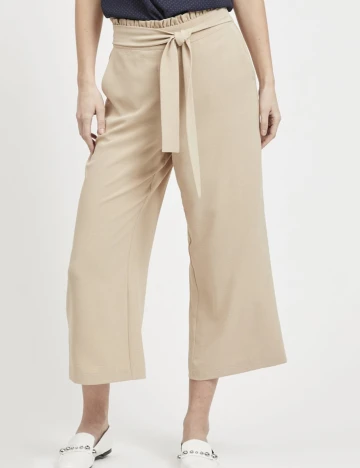 Pantaloni Vila, crem, 42