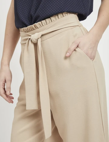 Pantaloni Vila, crem, 42
