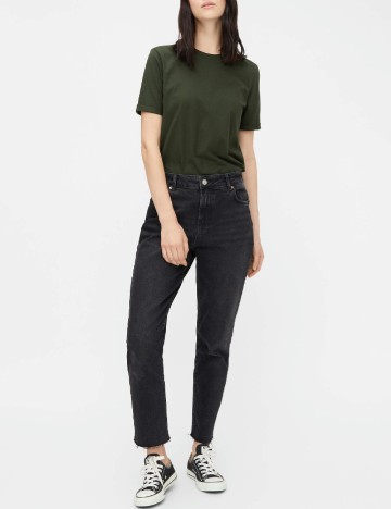 Tricou Pieces, verde inchis
