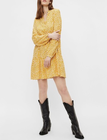 Rochie scurta Object, mustar, 38