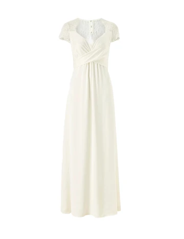 Rochie lunga Vila, crem, 38