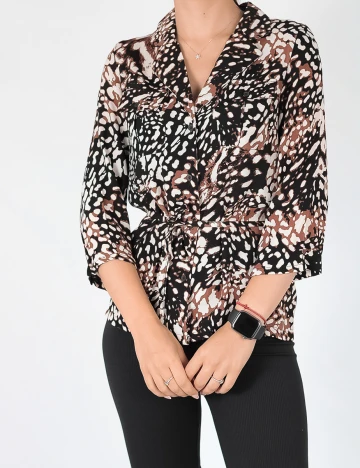 Camasa Pieces, negru, XS