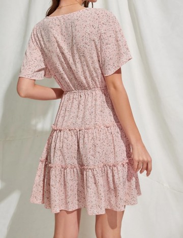 Rochie scurta Romwe, roz, XS