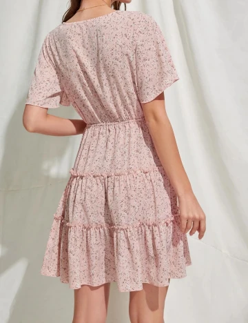 Rochie scurta Romwe, roz, XS