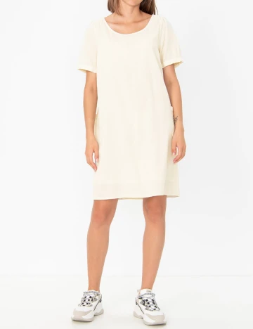 Rochie scurta Vila, crem, 36 Crem