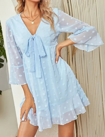 Rochie scurta SHEIN, bleu, M