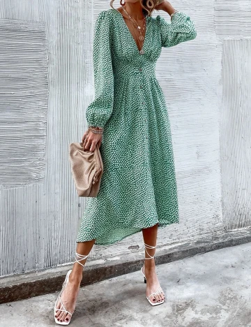 Rochie lunga SHEIN, verde, M