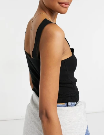 Top Y.A.S, negru, L