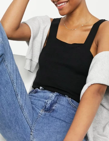 Top Y.A.S, negru, L