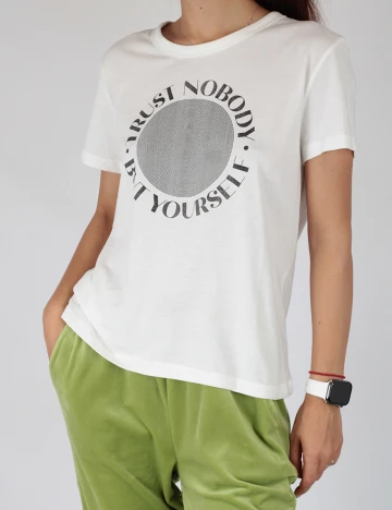 Tricou Jacqueline de Yong, alb, M