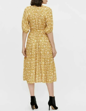 Rochie medie Object, mustar, 42 Galben