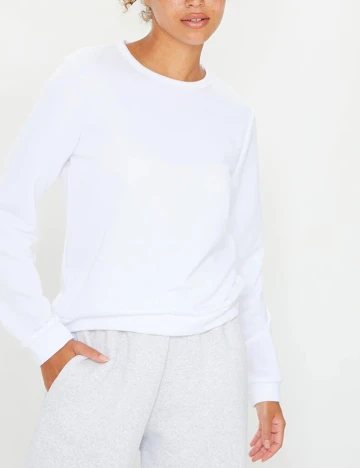 Bluza PrettyLittleThing, alb, M Alb