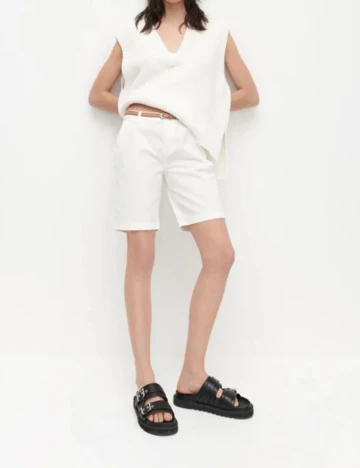 Pantaloni scurti Reserved, alb, 42 Alb