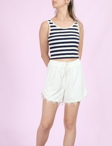 Top Reserved, alb/bleumarin, XS
