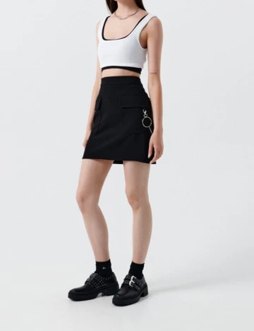 Fusta CROPP, negru, XS Negru