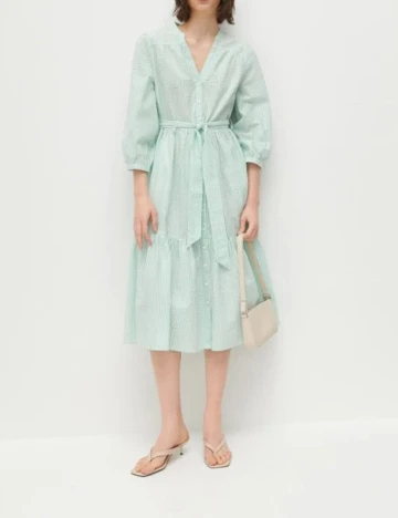 Rochie medie Reserved, verde, 34