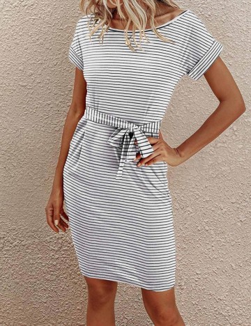 Rochie scurta SHEIN, alb, M
