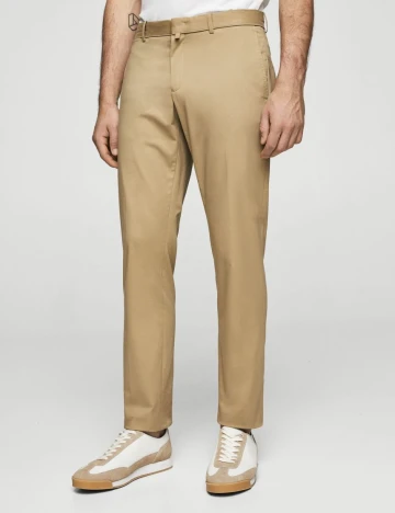 Chino slim-fit din bumbac, cireasa, 36