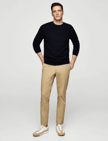 Chino slim-fit din bumbac, cireasa, 36