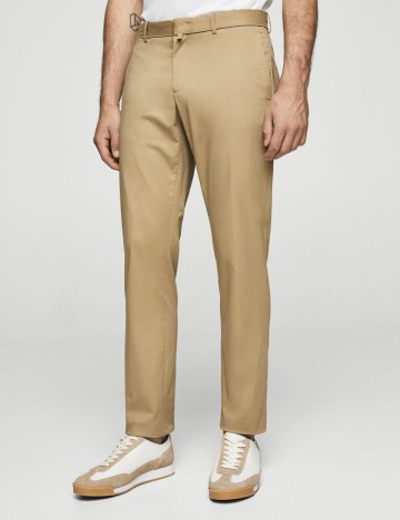 Chino slim-fit din bumbac, cireasa, 36
