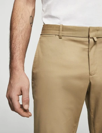 Chino slim-fit din bumbac, cireasa, 36