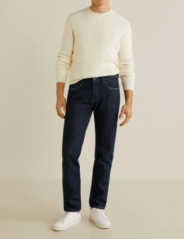 Blugi Bob regular fit de culoare inchisa, albastru foarte deschis, 36 Albastru