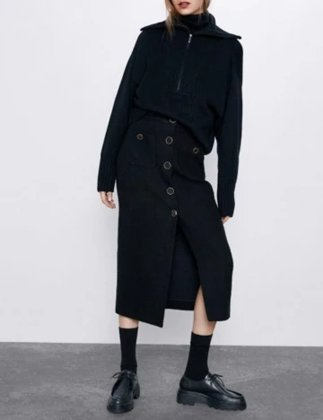 Fusta Zara, negru, XS