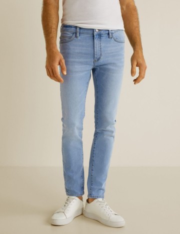 Blugi Jude skinny spalati deschis, albastru deschis, 36