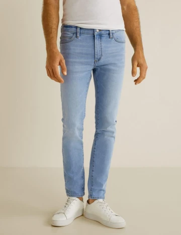 Blugi Jude skinny spalati deschis, albastru deschis, 36 Albastru