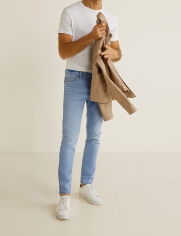 Blugi Jude skinny spalati deschis, albastru deschis, 36