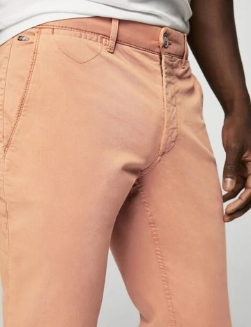 Chino slim-fit din bumbac, maro-tutun, 36