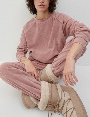 Bluza Reserved, roz pudra, M