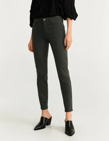 Pantaloni Mango, verde, 38