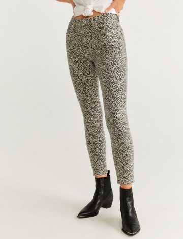 Pantaloni Mango, animal print, 34